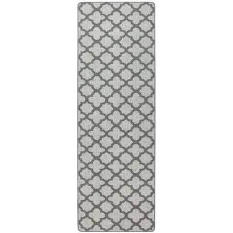 Washable Mat and Runner Moroccan Design - 67X200 cm / Grey - Rugs
