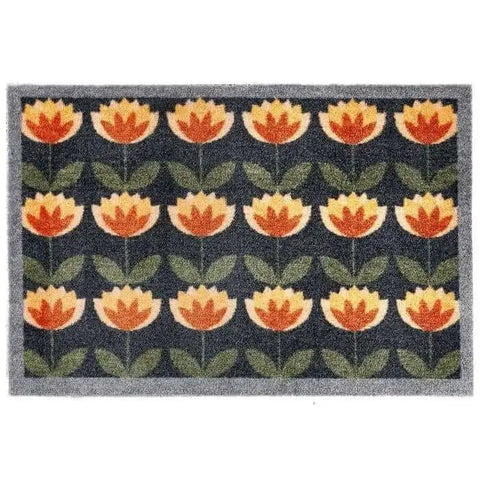 Washable Mat and Runner Plant Design - My Retro Floral / 50X75 cm - Doormat