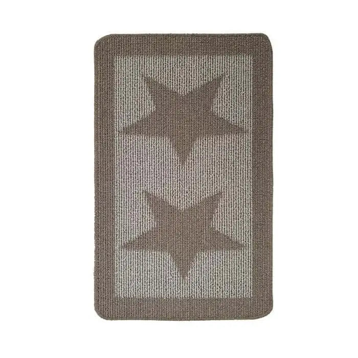 Washable Mat and Runner Star Design - 50X80 cm / Brown - Rugs