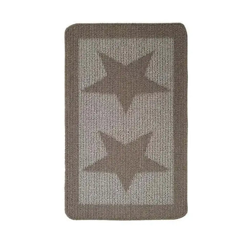 Washable Mat and Runner Star Design - 50X80 cm / Brown - Rugs