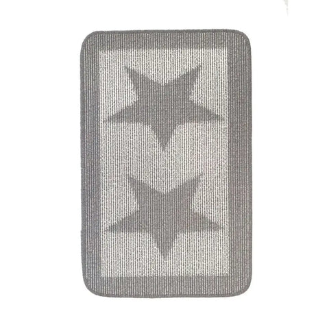 Washable Mat and Runner Star Design - 50X80 cm / Grey - Rugs