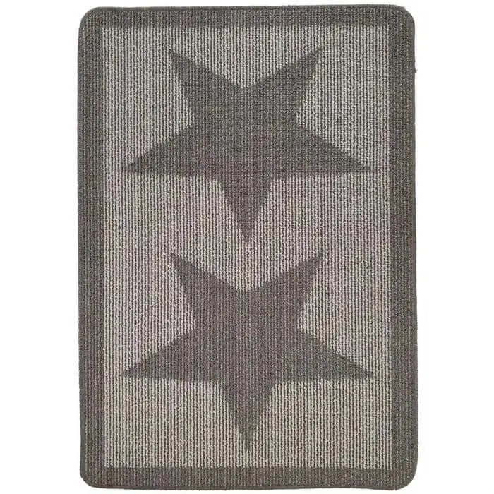 Washable Mat and Runner Star Design - 67X100 cm / Dark Grey - Rugs
