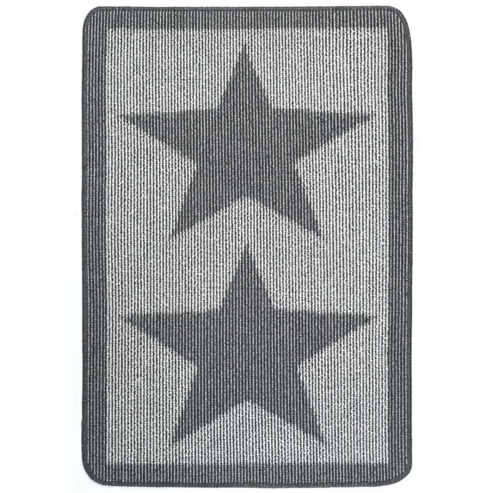 Washable Mat and Runner Star Design - 67X100 cm / Grey - Rugs