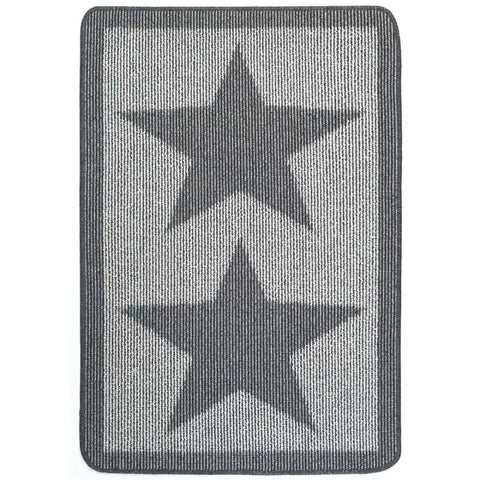 Washable Mat and Runner Star Design - 67X100 cm / Grey - Rugs