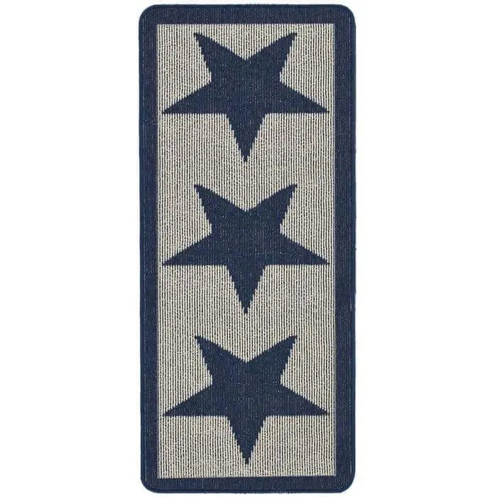 Washable Mat and Runner Star Design - 67X150 cm / Blue - Rugs