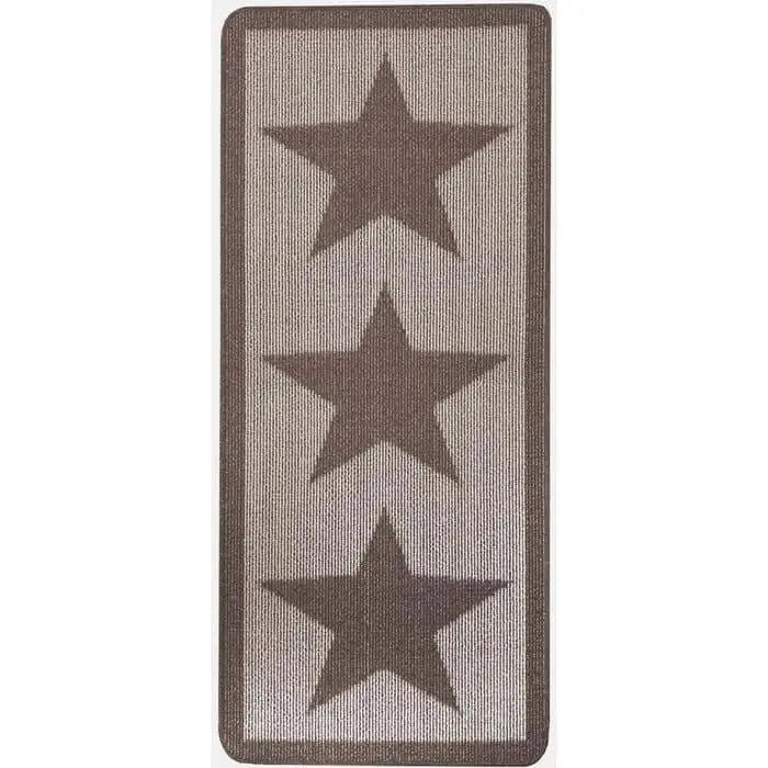 Washable Mat and Runner Star Design - 67X150 cm / Brown - Rugs