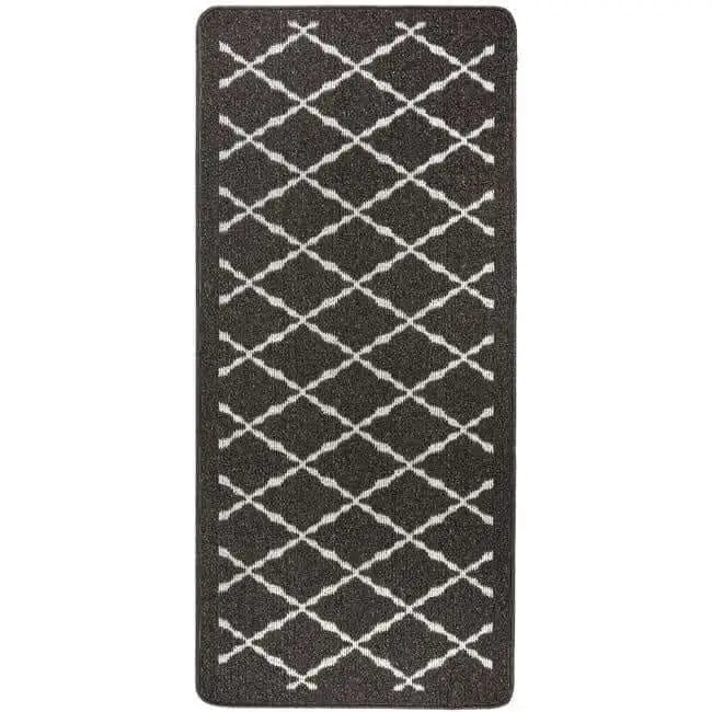 Washable Mat and Runners Diamond - 67X150 cm / Dark Grey - Rugs