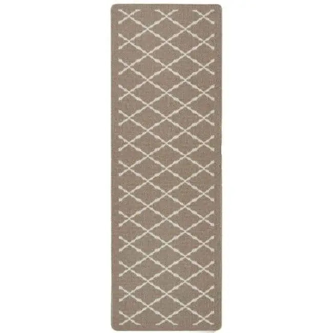 Washable Mat and Runners Diamond - 67X200 cm / Beige - Rugs