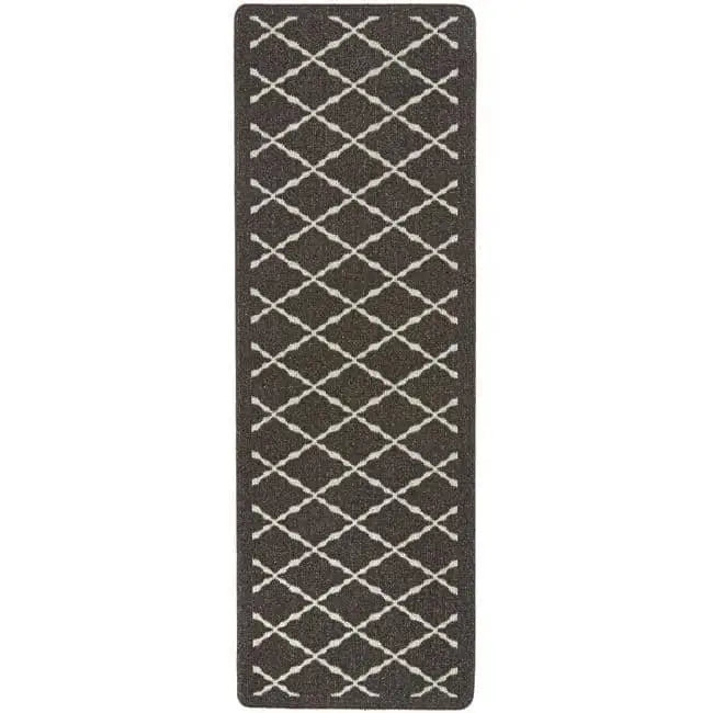 Washable Mat and Runners Diamond - 67X200 cm / Dark Grey - Rugs