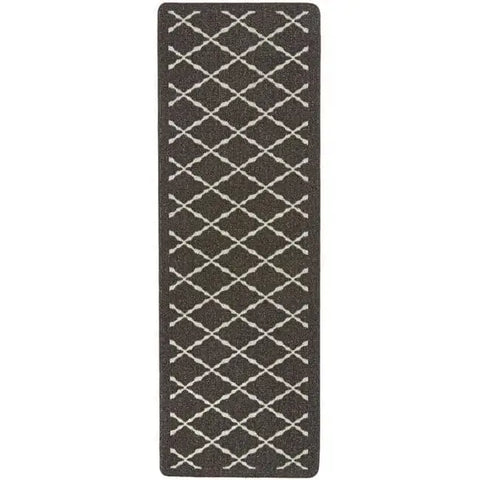 Washable Mat and Runners Diamond - 67X200 cm / Dark Grey - Rugs