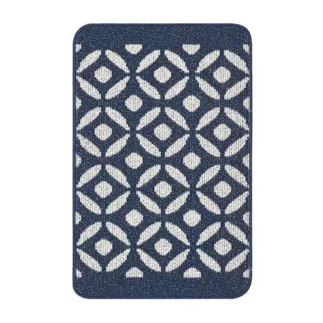 Washable Mat and Runners Geometric Design - 50X80 cm / Blue - Rugs