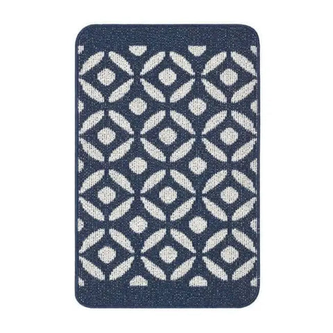 Washable Mat and Runners Geometric Design - 50X80 cm / Blue - Rugs
