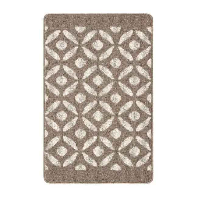 Washable Mat and Runners Geometric Design - 50X80 cm / Brown - Rugs