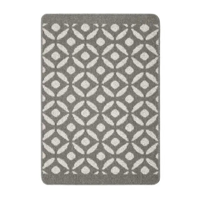 Washable Mat and Runners Geometric Design - 50X80 cm / Grey - Rugs