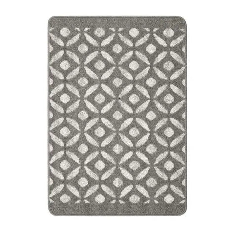 Washable Mat and Runners Geometric Design - 50X80 cm / Grey - Rugs