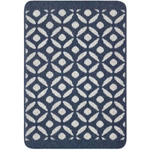 Washable Mat and Runners Geometric Design - 67X100 cm / Blue - Rugs