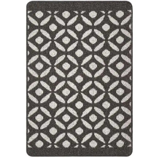 Washable Mat and Runners Geometric Design - 67X100 cm / Dark Grey - Rugs