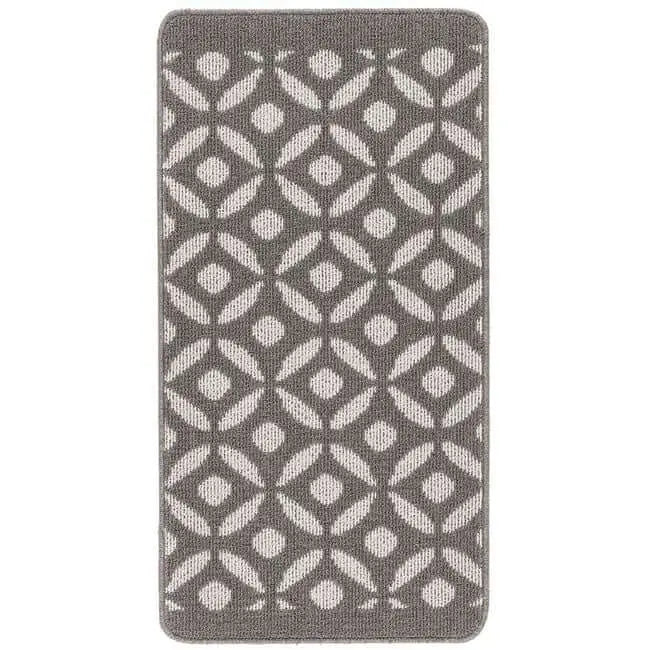 Washable Mat and Runners Geometric Design - 67X100 cm / Grey - Rugs
