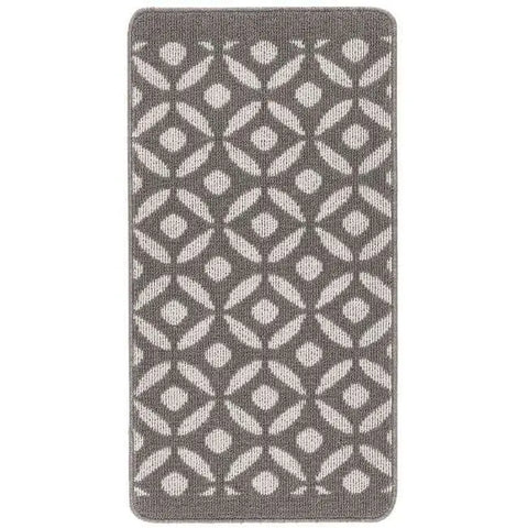 Washable Mat and Runners Geometric Design - 67X100 cm / Grey - Rugs
