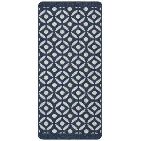 Washable Mat and Runners Geometric Design - 67X150 cm / Blue - Rugs