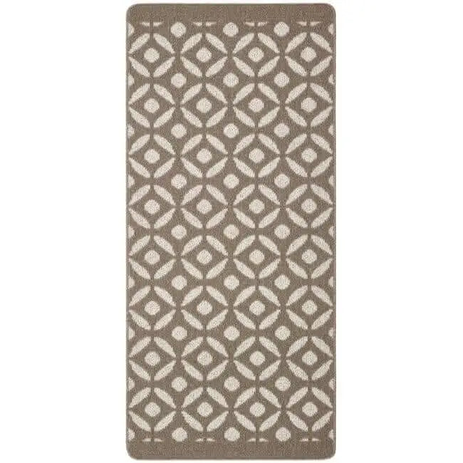 Washable Mat and Runners Geometric Design - 67X150 cm / Brown - Rugs