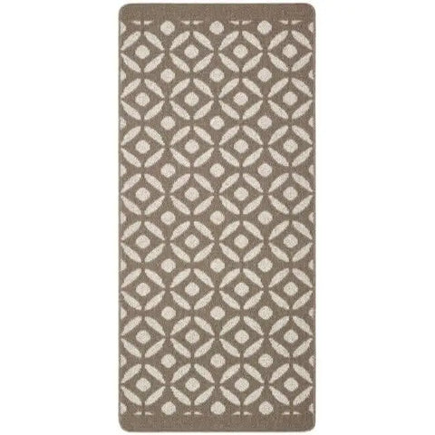 Washable Mat and Runners Geometric Design - 67X150 cm / Brown - Rugs