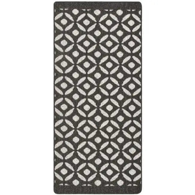Washable Mat and Runners Geometric Design - 67X150 cm / Dark Grey - Rugs