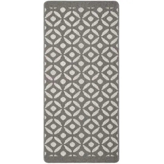 Washable Mat and Runners Geometric Design - 67X150 cm / Grey - Rugs