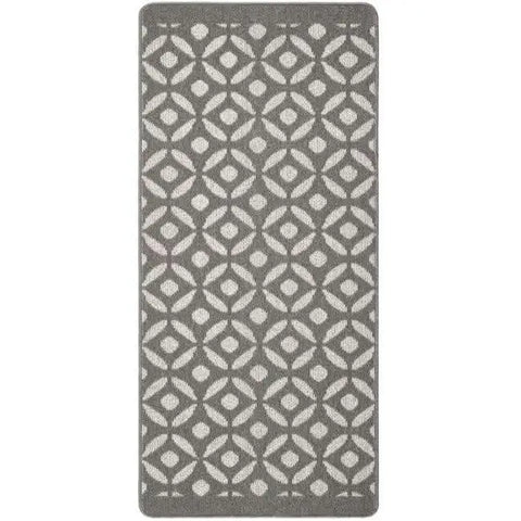 Washable Mat and Runners Geometric Design - 67X150 cm / Grey - Rugs