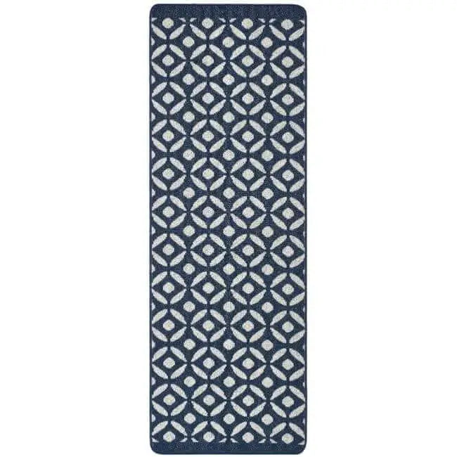 Washable Mat and Runners Geometric Design - 67X200 cm / Blue - Rugs
