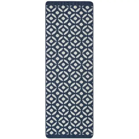 Washable Mat and Runners Geometric Design - 67X200 cm / Blue - Rugs