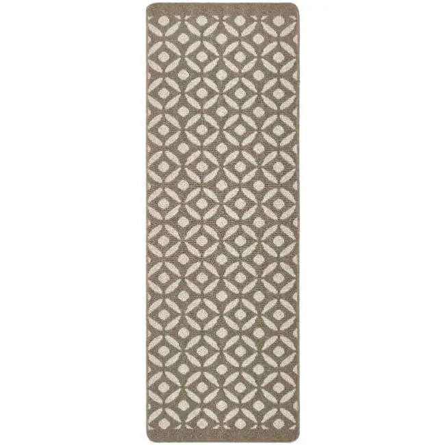 Washable Mat and Runners Geometric Design - 67X200 cm / Brown - Rugs