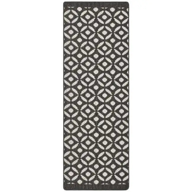 Washable Mat and Runners Geometric Design - 67X200 cm / Dark Grey - Rugs