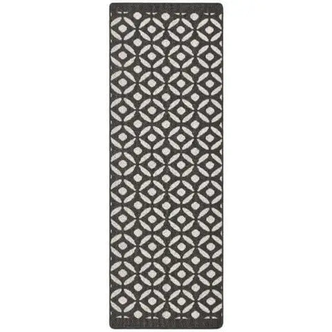 Washable Mat and Runners Geometric Design - 67X200 cm / Dark Grey - Rugs