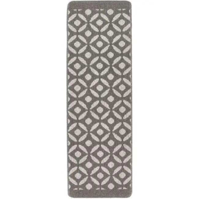 Washable Mat and Runners Geometric Design - 67X200 cm / Grey - Rugs