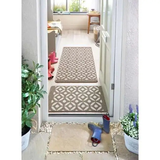 Washable Mat and Runners Geometric Design - Rugs
