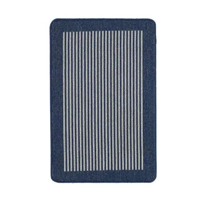 Washable Mat and Runners Stripe Design - 50X80 cm / Blue - Rugs