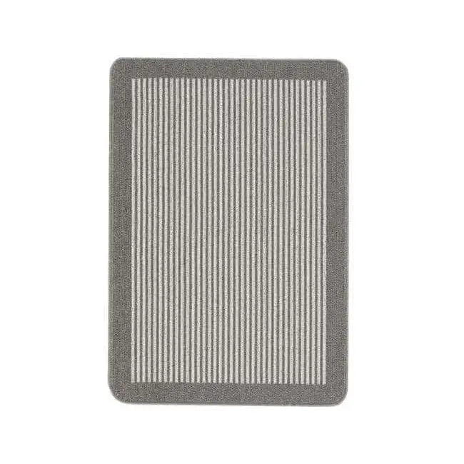Washable Mat and Runners Stripe Design - 50X80 cm / Grey - Rugs