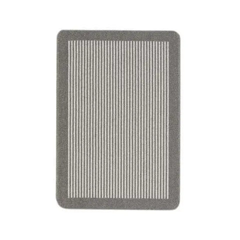 Washable Mat and Runners Stripe Design - 50X80 cm / Grey - Rugs