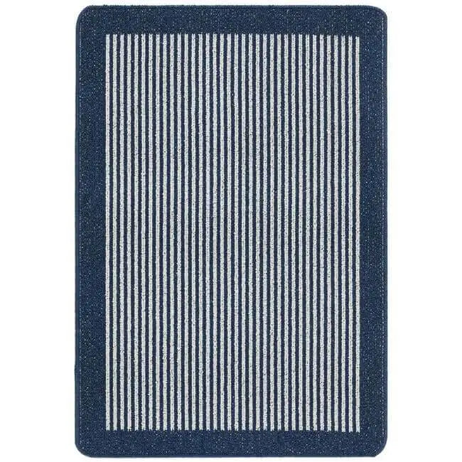 Washable Mat and Runners Stripe Design - 67X100 cm / Blue - Rugs