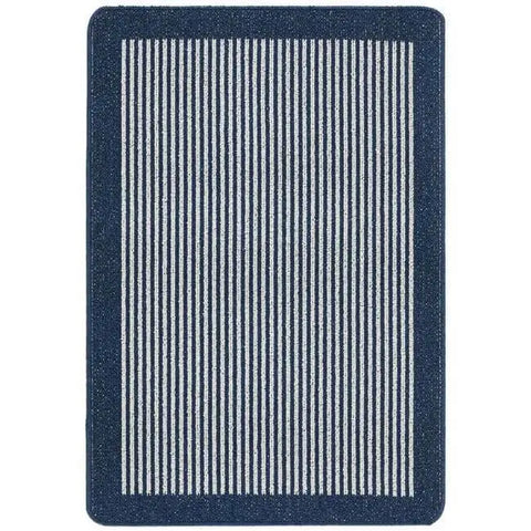 Washable Mat and Runners Stripe Design - 67X100 cm / Blue - Rugs
