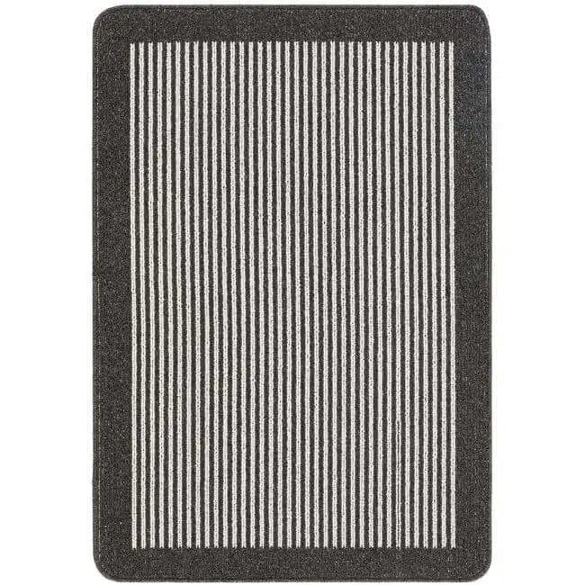 Washable Mat and Runners Stripe Design - 67X100 cm / Dark Grey - Rugs