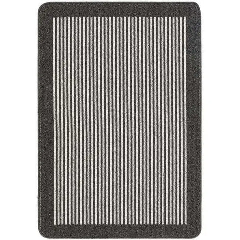 Washable Mat and Runners Stripe Design - 67X100 cm / Dark Grey - Rugs