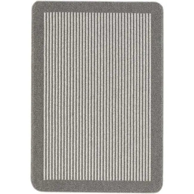 Washable Mat and Runners Stripe Design - 67X100 cm / Grey - Rugs