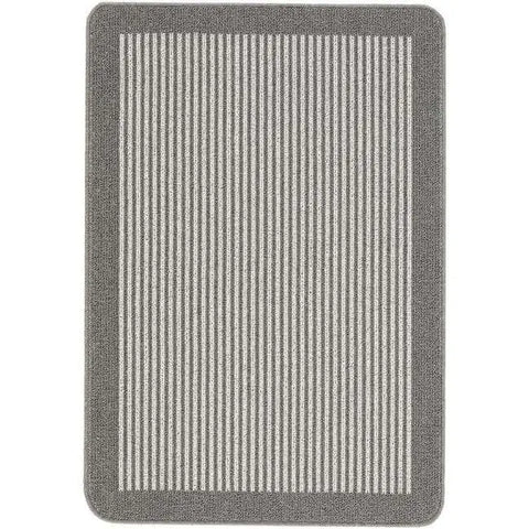 Washable Mat and Runners Stripe Design - 67X100 cm / Grey - Rugs