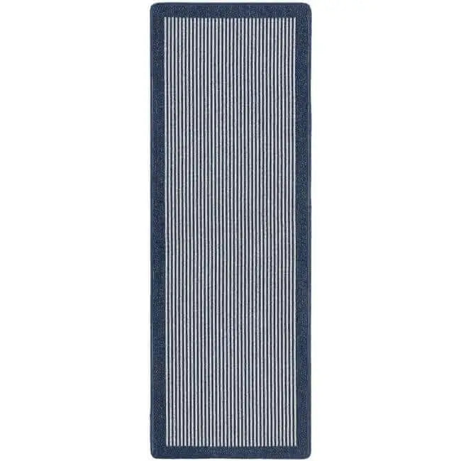 Washable Mat and Runners Stripe Design - 67X200 cm / Blue - Rugs