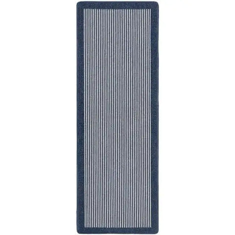 Washable Mat and Runners Stripe Design - 67X200 cm / Blue - Rugs