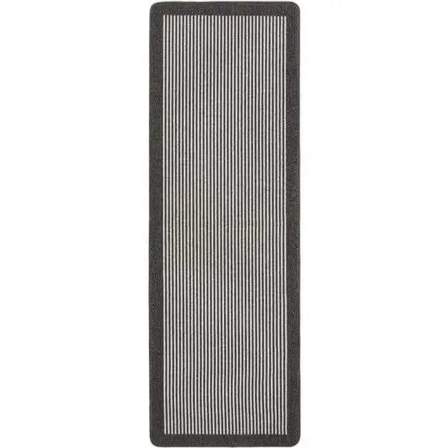 Washable Mat and Runners Stripe Design - 67X200 cm / Dark Grey - Rugs