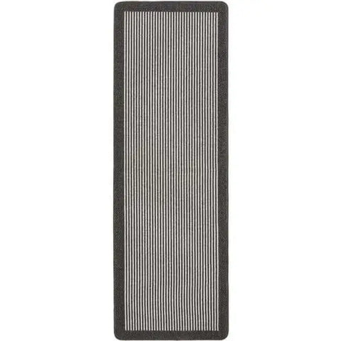 Washable Mat and Runners Stripe Design - 67X200 cm / Dark Grey - Rugs