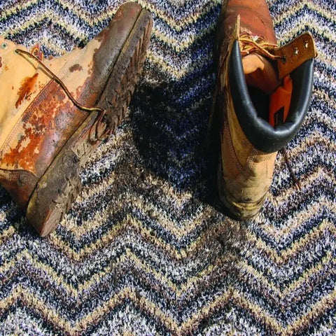 Washable Mat Chevron Design in Multicolour - Rugs